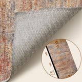 Tangsoo Abstract 2x3 Washable Rugs for Entryway, Small Area Rug Non Slip