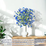Artificial Flowers 8PCS Silk Flowers with Long Stems, Fake Flowers Bulk Fake Babys Breath, Royal Blue Flowers for Tall Vase Outdoor Garden Wedding Party Home Table Centerpiece