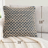 Boho Living Throw Pillows - Boho Throw Pillows with Boho Pillow Covers 18x18 Indigo Pack of 2