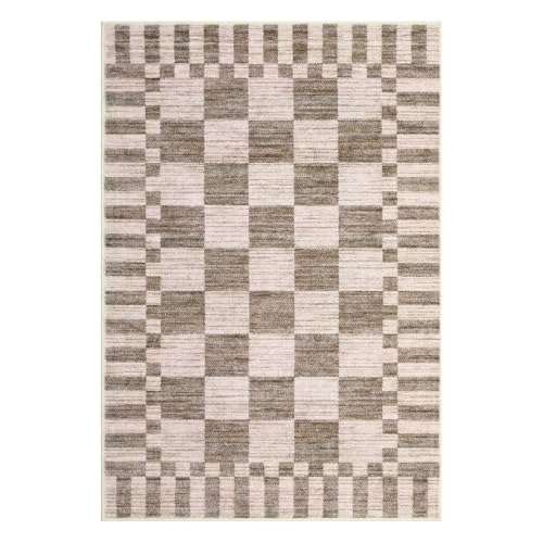 GarveeHome Checkered Washable 2x3 Rug Small Area Rugs Non-Slip for Entryway