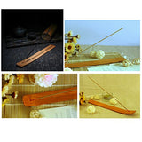 TRENDBOX 10pcs Handmade Plain Wood Wooden Incense Stick Holder Burner Ash Catcher Natural Design Buddhist