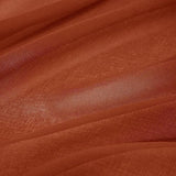 MIULEE Terracotta Linen Textured Sheer Curtains 2 Panels for Bedroom/Living Room Semi Transparent Voile Drapes Rust Boho Orange Rustic Fall Decor Window Panels Rod Pocket, W 54 x L 84 Inches Long