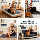Couch Cover for Dogs Washable,Anti-Slip Back Cat Mat Pet Pad Blanket for Furniture Protector,Fuzzy Pet Sofa Cover for 3 Cushion Couch Sofa Pets Friendly (Dark Gray, 2pc/28"x28"-Arm/Backrest Cover)