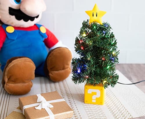 Nintendo Super Mario Bros. Super Star LED USB-Powered Light-Up Desktop Holiday Tree One Size