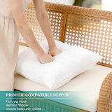 Oubonun 12x20 Outdoor Pillow Inserts (Pack of 2) - Square Waterproof Throw Pillow - Decorative Throw Pillows Insert for Couch Sofa Bed Patio Furniture - White Pillows