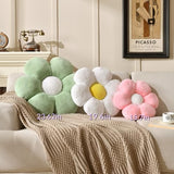 Pink Flower Pillow，Flower Shaped Throw Pillow 15.7In Daisy Pillow Cushion Cute Flower Seating Cushion Home Decorative Pillows for Sofa Couch Bed