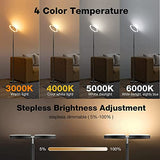 LED Floor Lamp - Rotatable Standing Lamp with Touch & Remote Control, 3000-6000K, 22W Modern Floor Reading Light, Dimmable Corner Uplighter for Living Room Bedroom Office, Black