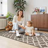 Runner Rug for Hallway 2×8feet Non Slip Kitchen Runners, Brown