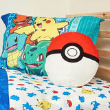 Northwest Ultra Soft Cloud Pillow Plush Cushion, Pokeball Inspired Throw Pillow for Boys and Girls, Anime-Inspired Bedroom, 11" Plush Bedding Accent