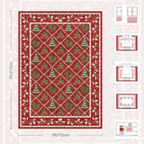 Red Christmas Rug 5x7 for Living Room, Bedroom, Playroom, Nursery Room Machine Washable Low Pile with Non-Slip Backing Christmas Decor for Home (Xmas Red)