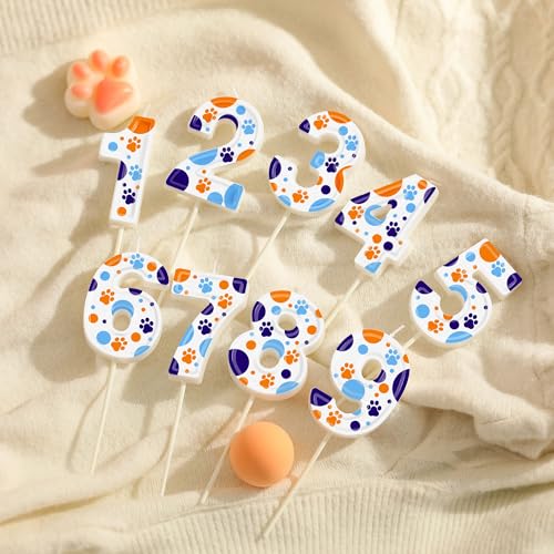 PHD CAKE 2.76 Inch Number 2 Dog Birthday Candles, Blue Dog Number Candles, Cake Number Candles, Party Celebration, Style Candle