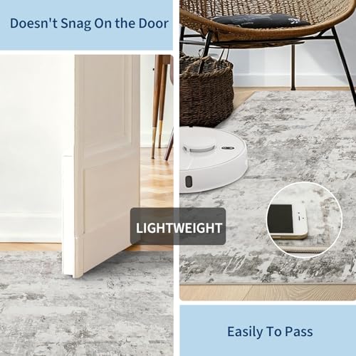 GarveeHome Large Area Rugs 9x12 for Living Room, Neutral Abstract Washable Rug Modern Non Slip Floor Mat Carpet Indoor Beige Accent Rug for Bedroom Dining Room Playroom Nursery Home Decor