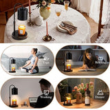 CASTLELIFE Candle Warmer Lamp with Timer & Dimmer, Height Adjustable Electric Wax Melt Warmer for Jar Candles, Gifts for Mom Home Decor, Black