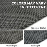 Washable Runner Rug 2x5 Non Slip Runners for Hallways Entryway Runner Indoor, Kitchen Throw Rug Woven Cotton Floor Carpet for Hall Entrance Bedroom, Grey/Black