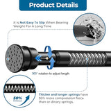 AIZESI Curtain Rods No Drilling for Windows 28 to 48 Inches,1/2 Inch Diameter No Drill Curtains Rod Renter Friendly Drapery Rod, Curtain Rods for Windows No Drilling, Black 1Pack