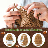 Mini Grandpa Fathers Day Birthday Gifts from Grandkids, Handmade Crochet Football Grandpa Gifts from Granddaughter Grandson Cute Decor, Great Grandfather Grandparents Present for Father's Day
