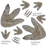 Gersoniel 64 Pcs Dinosaur Footprints Floor Decals Peel and Stick Dinosaur Tracks Wall Decals Removable Vinyl Footprints Stickers for Baby Nursery Bedroom Home Decor