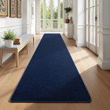 Runner Rug for Hallway, 2x10 Navy Blue Washable Non Slip Runner Rug