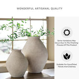 Signature Design by Ashley Hannela 12" Modern Distressed Polyresin Vase, Antique Tan