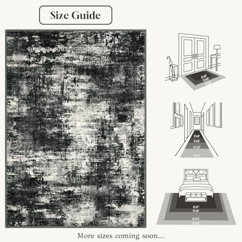Abstract Washable 3x10 Runner Rug Runners for Hallways Non Slip