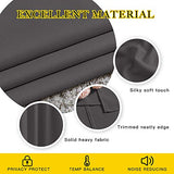 NICETOWN Gray Blackout Curtains for Bedroom 84 inches Long - Thermal Drapes Grommet Room Darkening Light Blocking Curtains Window Treatments for Living Room (2 Panels, W52 x L84, Grey)