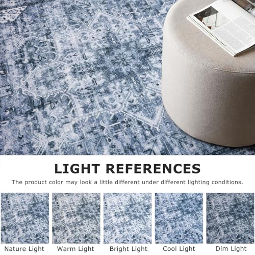 2.6x18 Washable Runner Rug, Non Slip Area Rug for Hallway Kitchen