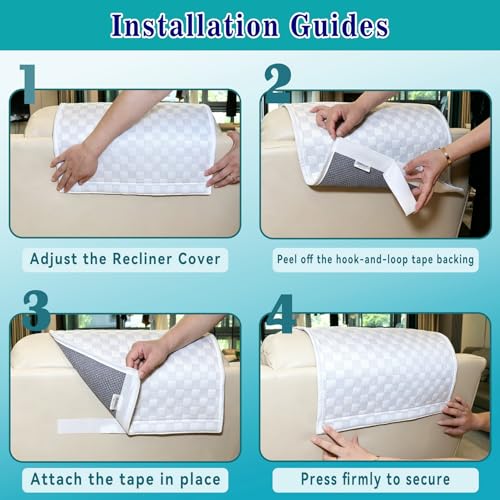 Cooling Headrest Cover for Recline Chair,Cool Breathable Headrest Protector for Hot Sleepers, Super Non-Slip Seat Cover for Sofa, Loveseat, Couch & Office Chair, Washable 17x27, Cool-Checkerboard