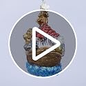 Old World Christmas Spiritual Gifts Glass Blown Ornaments for Christmas Tree Noah's Ark 4.25 Inches