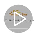 Twinkle Star 300 LED Curtain String Lights, 8 Modes Plug in Fairy Lights for Bedroom,Wedding,Party,Birthday, Hanging Twinkle Light for Indoor Outdoor Wall Window Backdrop Decoration, Warm White