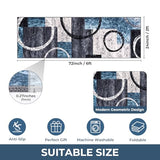 2x6 Washable Modern Abstract Runner Rug Non-Slip for Hallways
