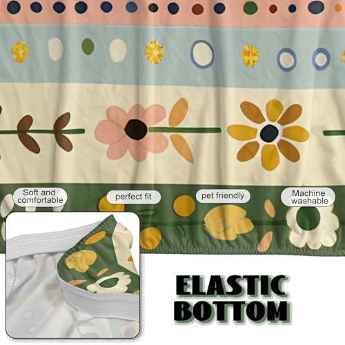 Xoenoiee Futon Sofa Bed Cover Stretch Armless Futon Slipcover Washable Elastic Sofa Couch Covers Home Furniture Protector, Boho Floral Stripes