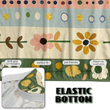 Xoenoiee Futon Sofa Bed Cover Stretch Armless Futon Slipcover Washable Elastic Sofa Couch Covers Home Furniture Protector, Boho Floral Stripes