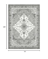 LIVELYGLOW 6x9 Washable Area Rug for Living Room, Large Carpet