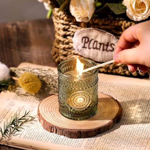 Green Votive Candle Holders Set of 36- Glass Tealight Candle Holders Bulk
