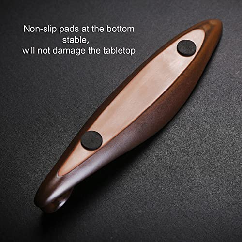 9" Length Incense Stick Holder with 3 Holes, Ceramic Incense Ash Cather for Counters, Meditation Room, Yoga, Home, Office (Brown)
