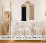 Induslyfe Macrame Wall Hanging 3 pcs Tapestry Woven Boho Home Chic Wall decor Bohemian Geometric Art Decor Bedroom Nursery Apartment Dorm Decoration Minimalistic Neutral Beige Black gift Birthday Xmas
