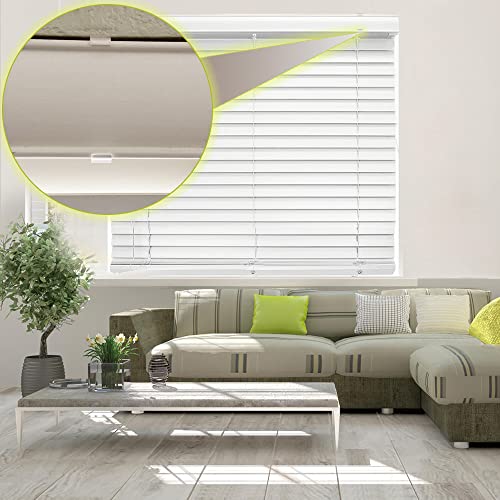 Valance Clips, 2 Inch Clear Blind Clips for Wood or Faux Wood Horizontal Blinds Valance (12 Pieces)