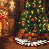 Christmas Tree Skirt Red Buffalo Plaid Xmas Tree Skirts Mat 48 Inches for Indoor Outdoor Christmas Tree Holiday Party Merry Christmas Signs Tree Skirts for Holiday Decorations