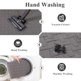 Indoor Door Mat 3x5ft, Absorbent Muddy Mats for Dogs, Low-Profile Entrance Large Welcome Mat with Non-Slip Rubber Backing, Washable Runner Carpet for Hallway,Entryway,Kitchen (Grey)