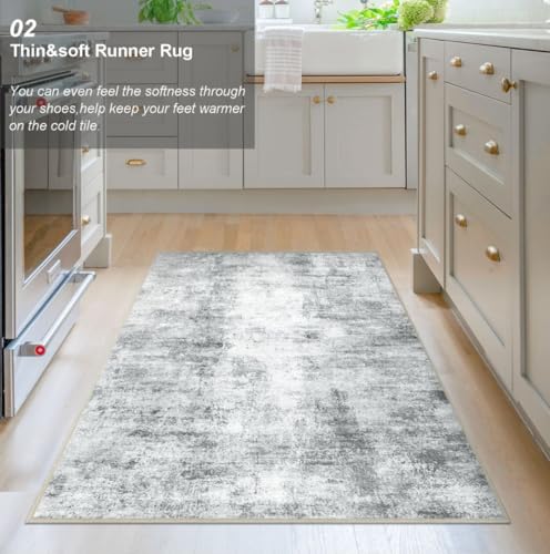 Modern Abstract 3x5 Area Rug, Machine Washable Non-Slip  Foldable Carpet