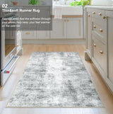 Modern Abstract 3x5 Area Rug, Machine Washable Non-Slip  Foldable Carpet