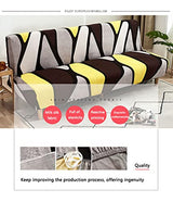 YOPOIY Elegant Printing Futon Cover Rich Textured Futon Slipcover Premium Polyester Armless Sofa Cover with Anti-Slip Foams for Pets, Kids -22-190-230cm