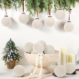 Liliful 15 Pcs Velvet Christmas Balls Bulk Flocked Christmas Tree Ball Ornaments Plastic Xmas Decorative Hanging Ornaments(Creamy White,3.15 Inch)