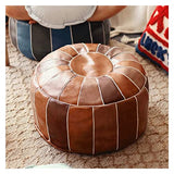 Leather Pouf Cover Sofa Footstool Unstuffed Living Room Bedroom Cushion Covers