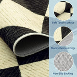 GarveeHome Checkered Rug Runners 2x6 Non Slip Kitchen Runner for Hallway