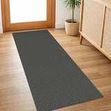 Washable Runner Rug 2x5 Non Slip Runners for Hallways Entryway Runner Indoor, Kitchen Throw Rug Woven Cotton Floor Carpet for Hall Entrance Bedroom, Grey/Black