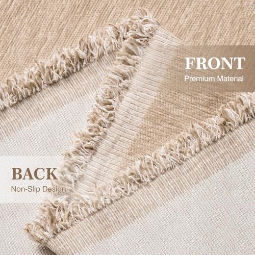 Couch Cover for Dogs Sectional Sofa Covers Washable for 2 Cushion Couch, Chenille Couch Cover Blanket, Sectional Sofa Slipcovers, Multi-Use Furniture Protector for Kids, Pets, 71" X118", Sand