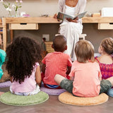JarThenaAMCS 6Pcs Pastel Student Carpet Seats 16" Round Floor Seats Soft Circle Floor Rug Mats for Back to School Classroom Group Activity Learning Play Areas Supplies