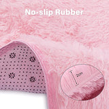 Hexagon Rug Pad Mat for Kids Playhouse Play Tent Soft Coral Pink