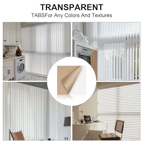60 Pcs Vertical Blind Repair Tabs, Clear Vertical Blinds Replacement Parts Fixers Kit, Vertical Blinds Replacement Slats